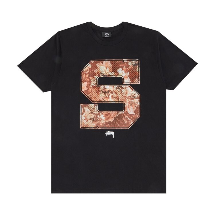 

Футболка Stussy S Floral 'Black', черный