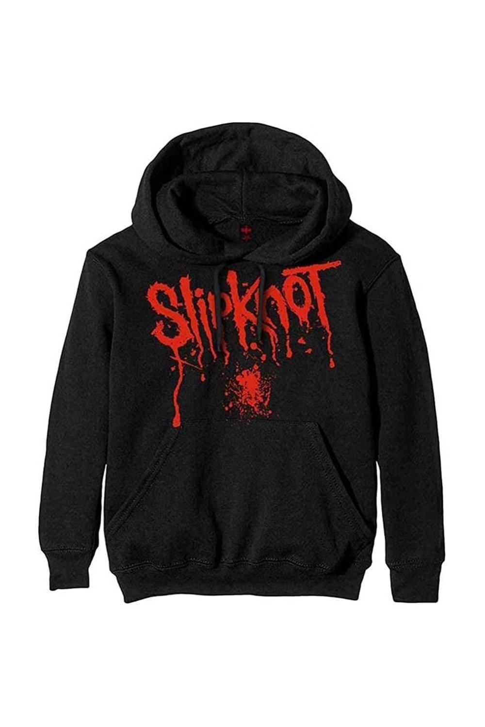 цена Пуловер с капюшоном и брызгами крови Slipknot, черный