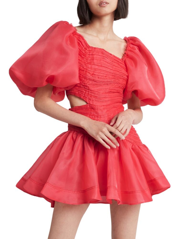 

Мини-платье Sculptura Joan с пышными рукавами Aje, цвет Rouge Pink