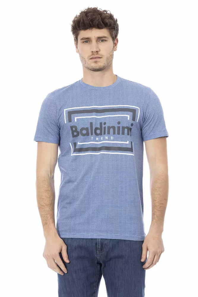 

Хлопковая мужская футболка Baldinini Trend, цвет Light Blue