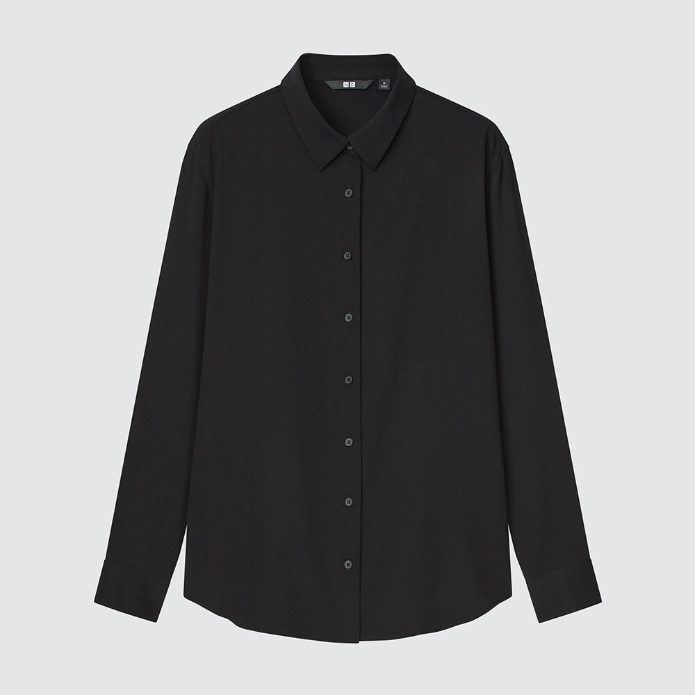 

Рубашка Uniqlo Cloud модная, черный