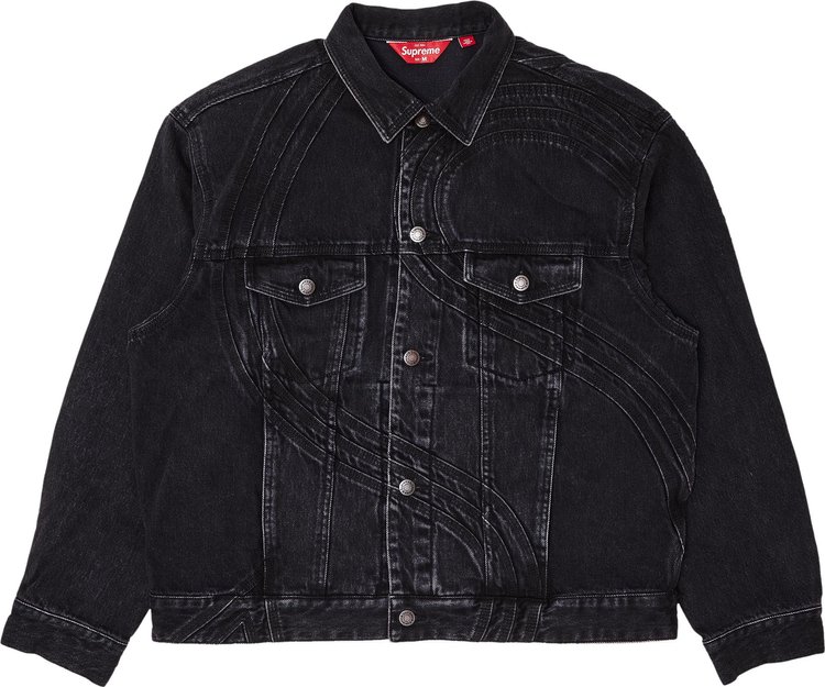цена Куртка Supreme S Logo Denim Trucker 'Washed Black', черный