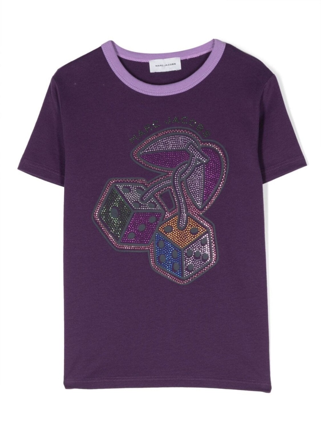 

Marc Jacobs Kids футболка со стразами, фиолетовый