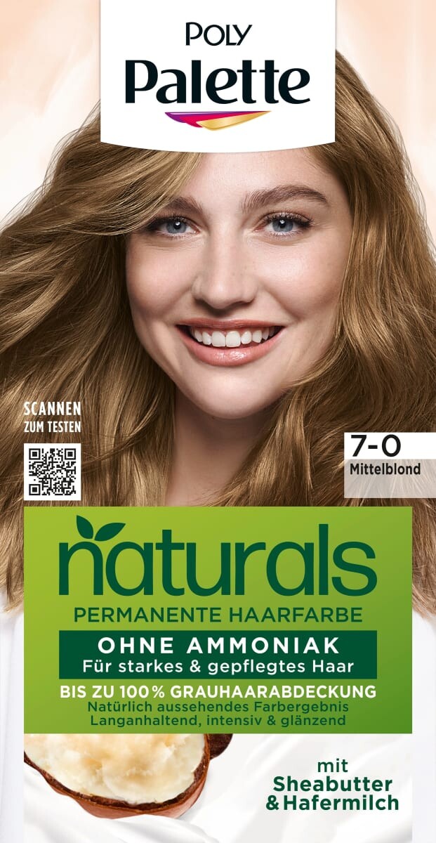 

Краска для волос Naturals 7-0 средний блондин 1 шт. Poly Palette
