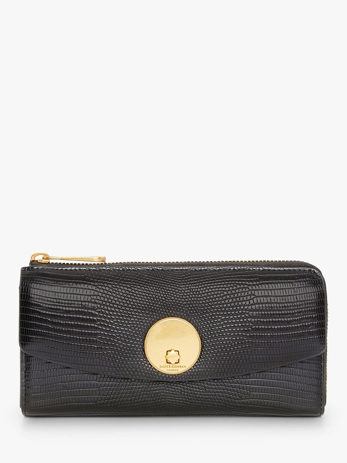 

Кожаный кошелек Jasper Conran Clara на молнии, черный