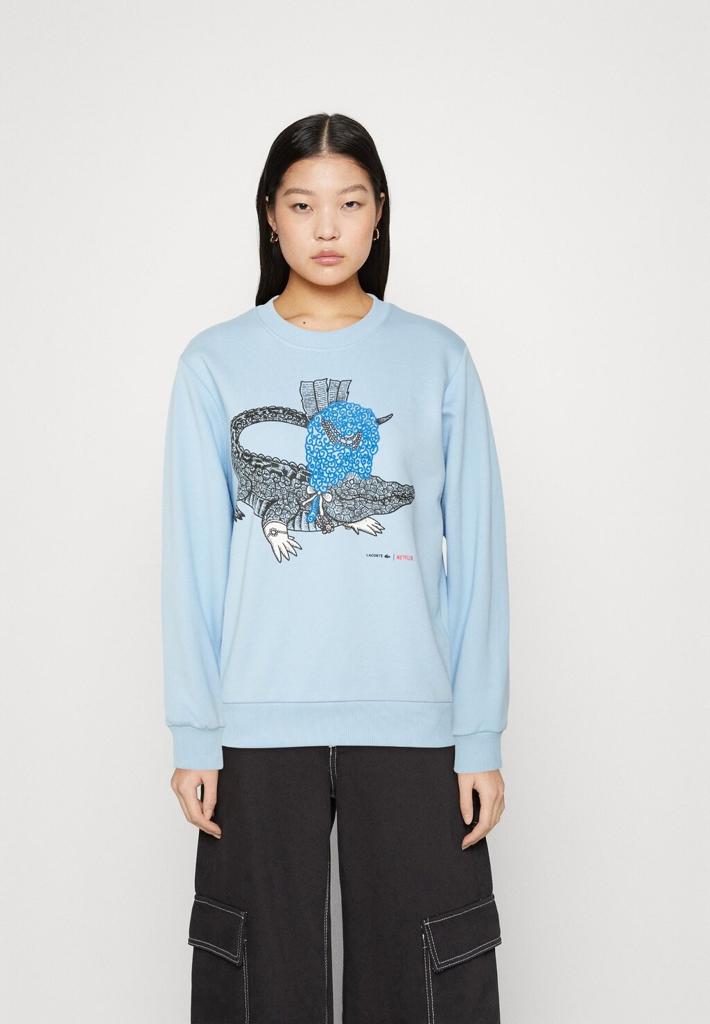 

Толстовка Lacoste Lacoste X Netflix, обзор, Синий