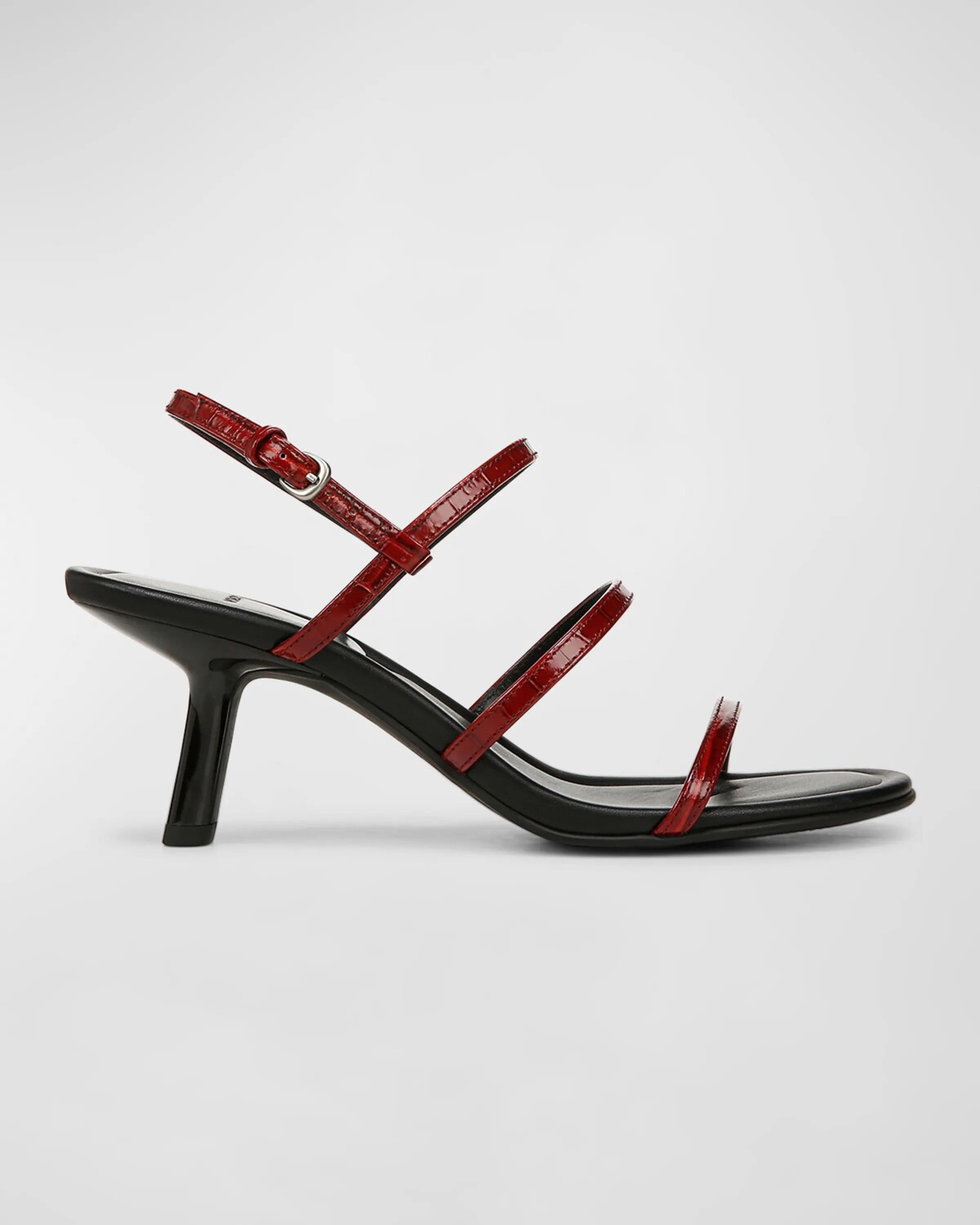

Сандалии Josie с пяткой на пятке из крокодиловой кожи Vince, цвет Red Currant Croc Print Leather