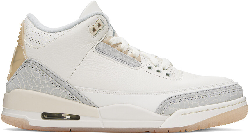 

Белые кроссовки Air Jordan 3 Retro Craft Nike Jordan