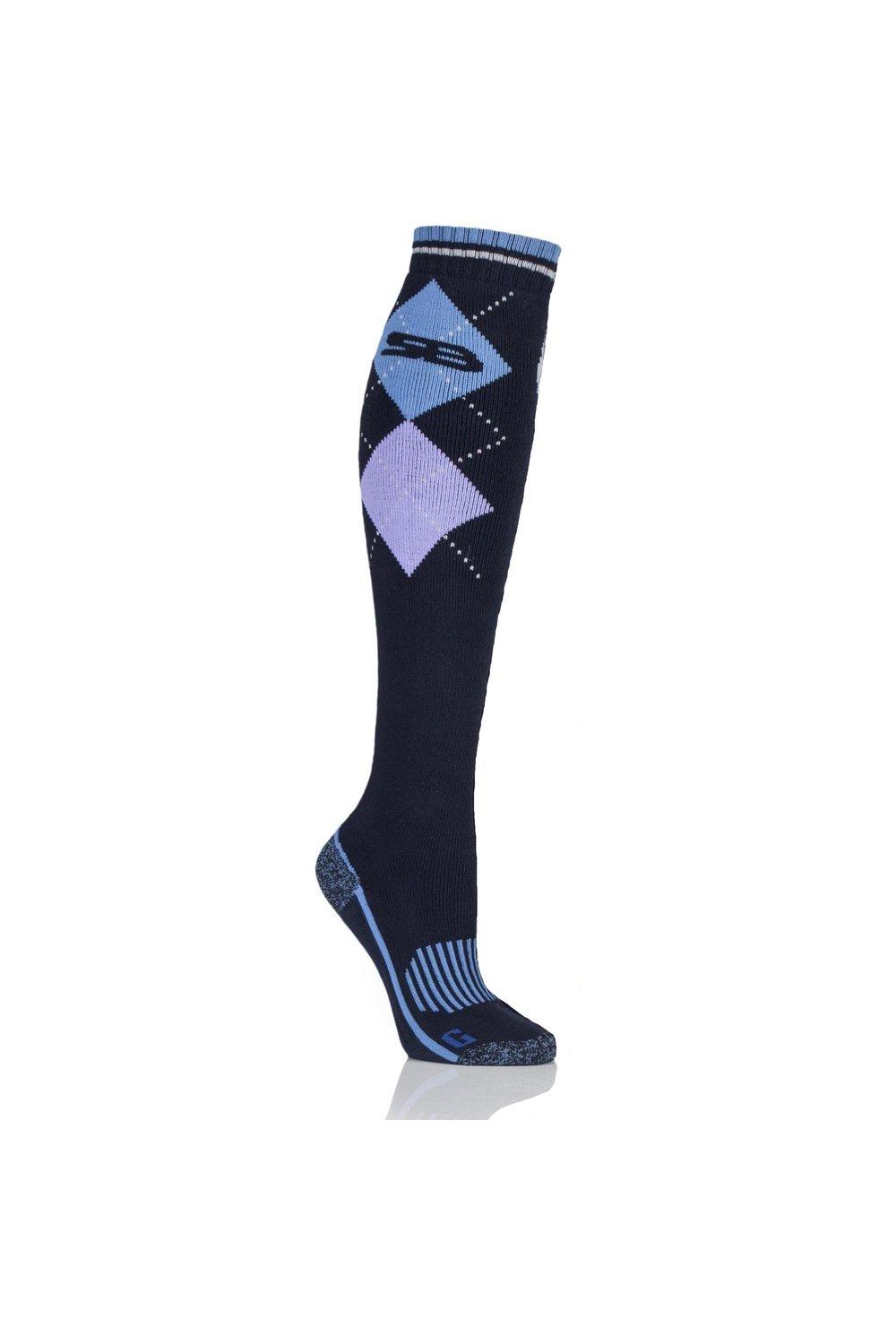 1 пара длинных хлопковых носков BlueGuard для верховой езды SOCKSHOP Storm Bloc, синий