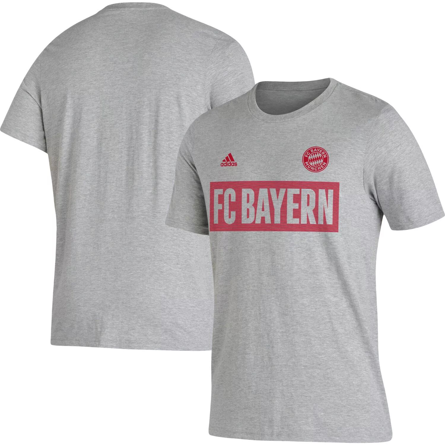 

Мужская футболка adidas Heathered Grey Bayern Мюнхен Box