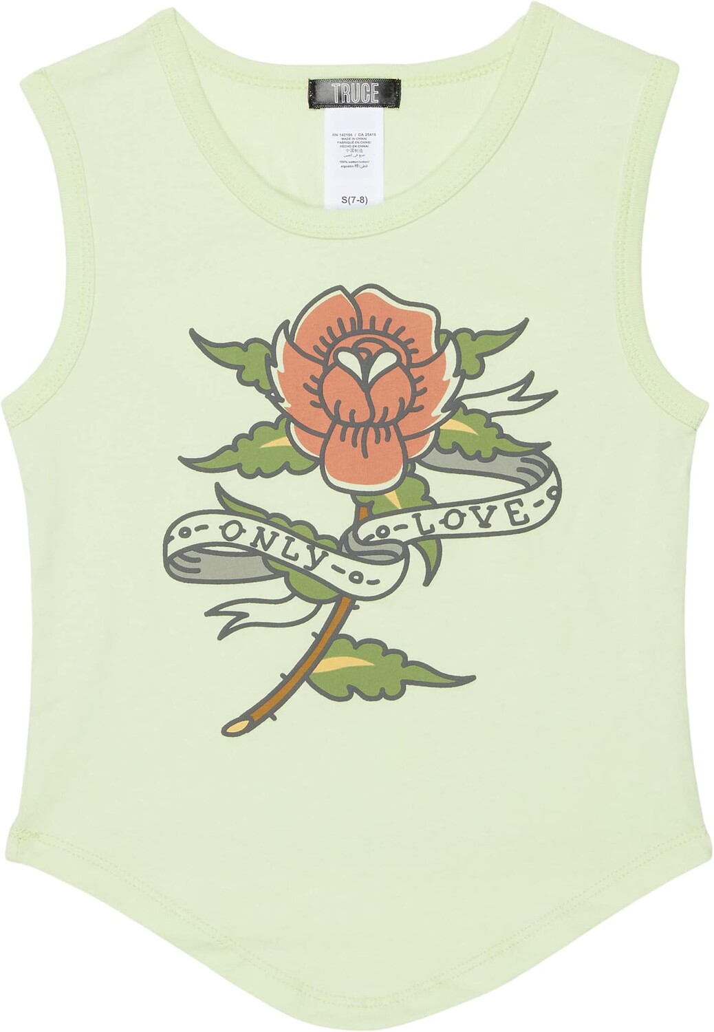 

Пуловер TRUCE Only Love Hanky Hem Tank, цвет Light Green