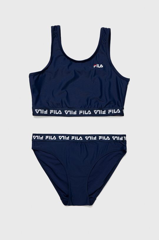 

Детский купальник-двойка Fila, темно-синий