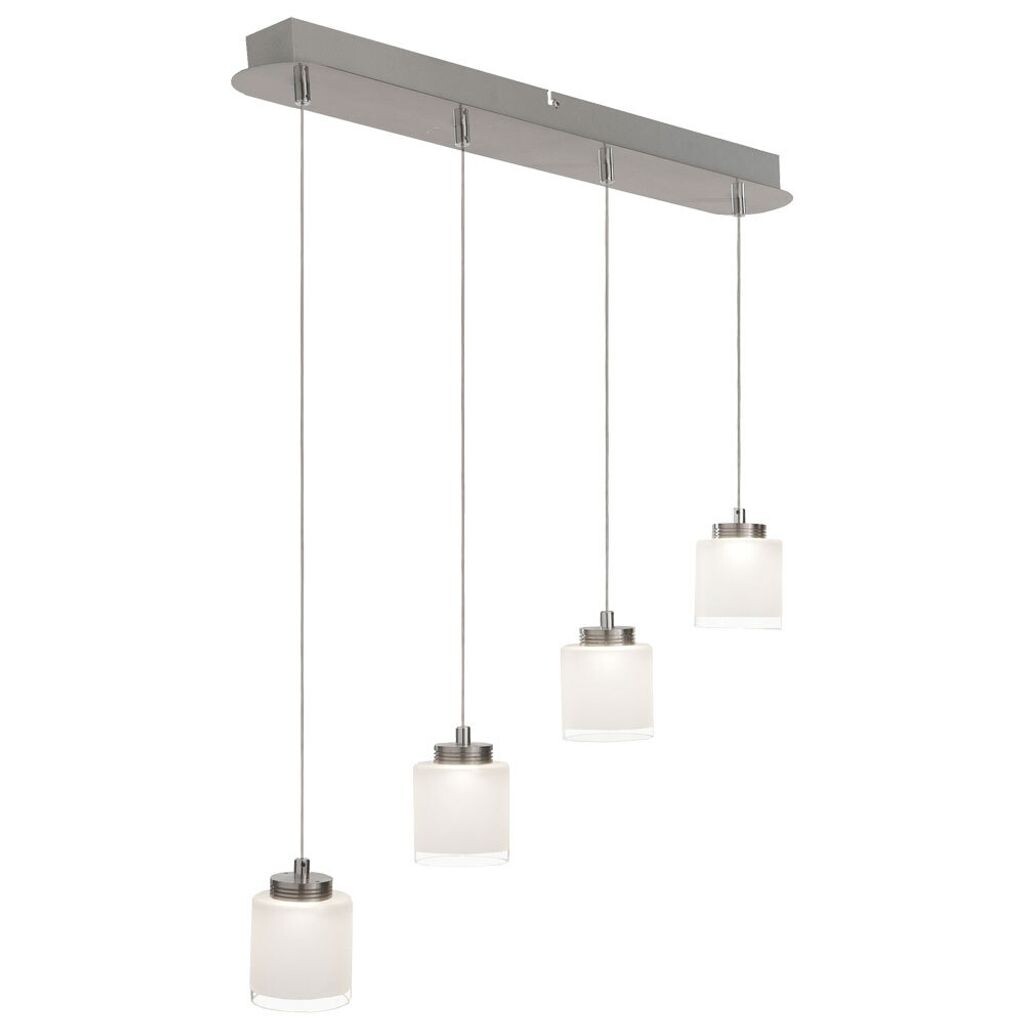 

Подвесной светодиодный светильник, 4 пламени, сталь, стекло, В 120см etc-shop, серебро