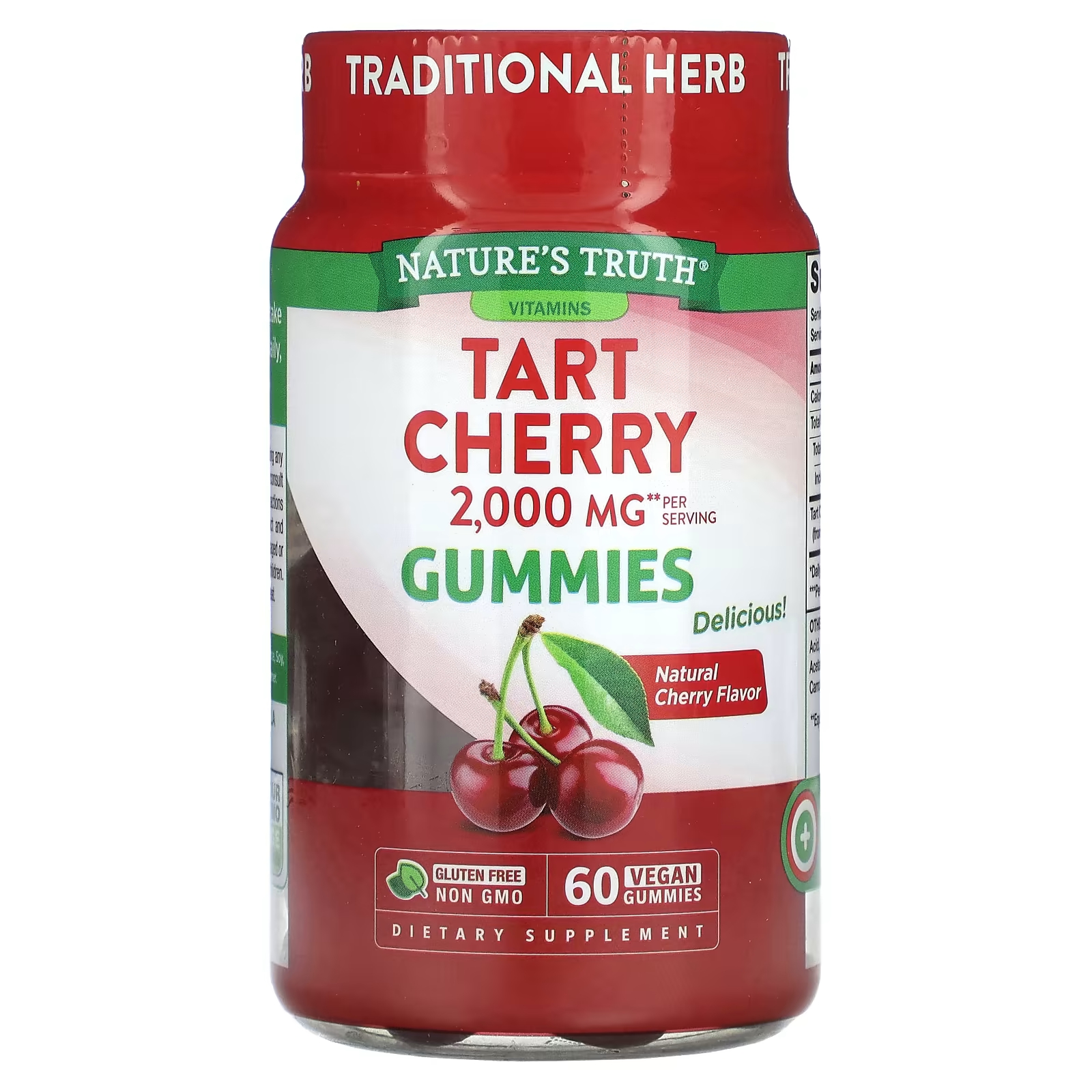 Пищевая добавка Nature's Truth Tart Cherry Natural Cherry 2000 мг, 60 жевательных конфет