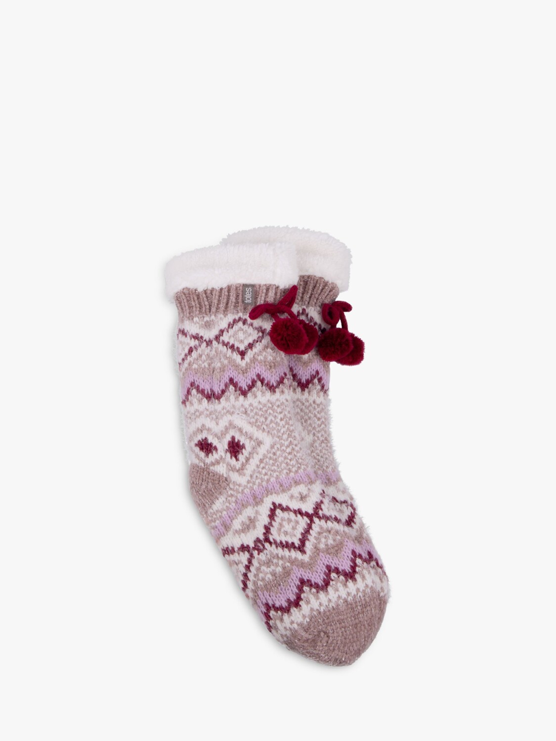 

Сумки-тоут Носки-тапочки Fair Isle из синели, разноцветные