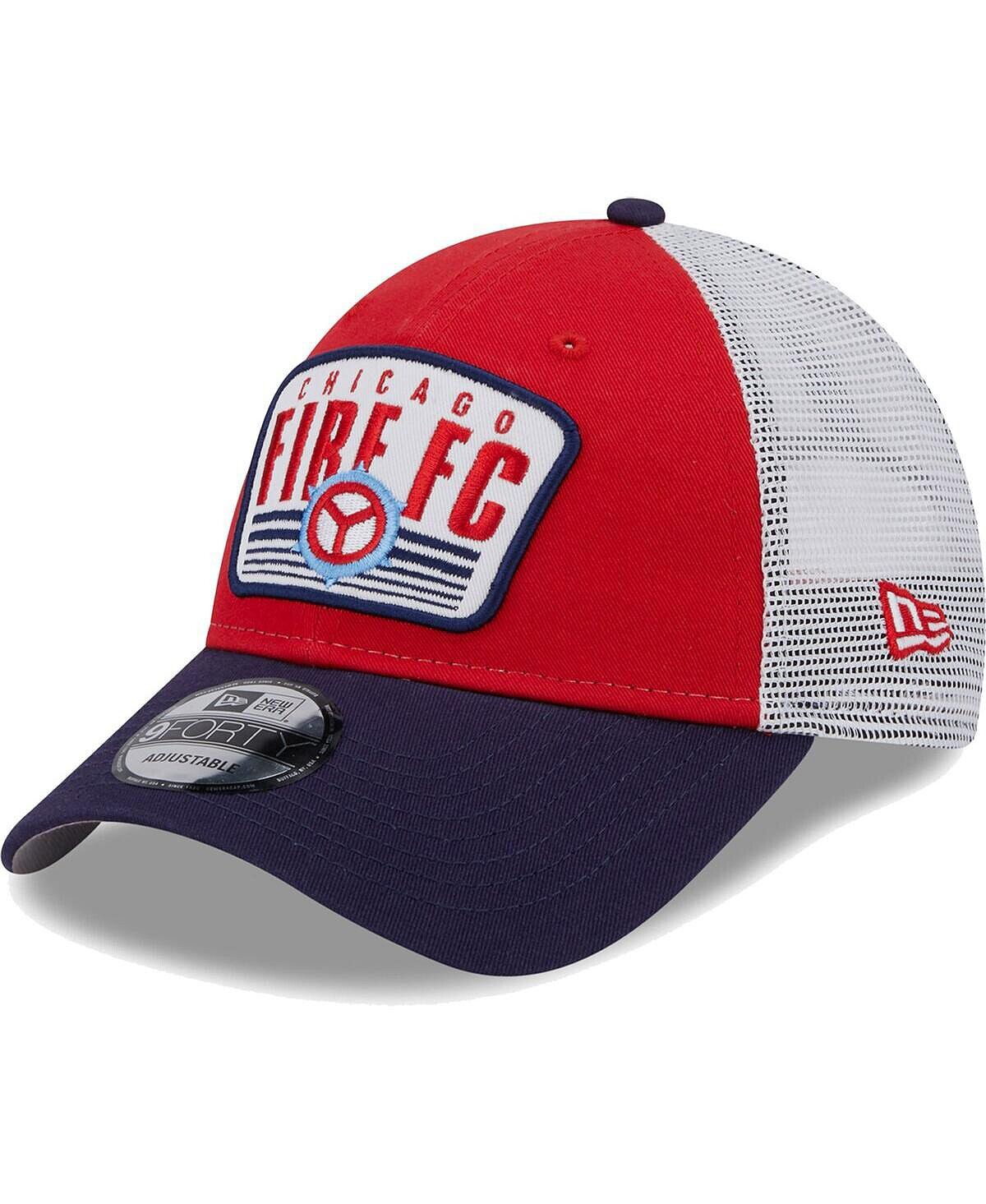 

Мужская красная, темно-синяя кепка Chicago Fire Patch 9Forty Trucker Snapback New Era