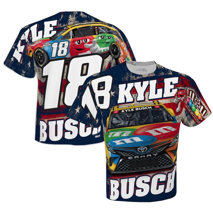 

Футболка с коротким рукавом Joe Gibbs Racing Team Collection Kyle Busch, белый
