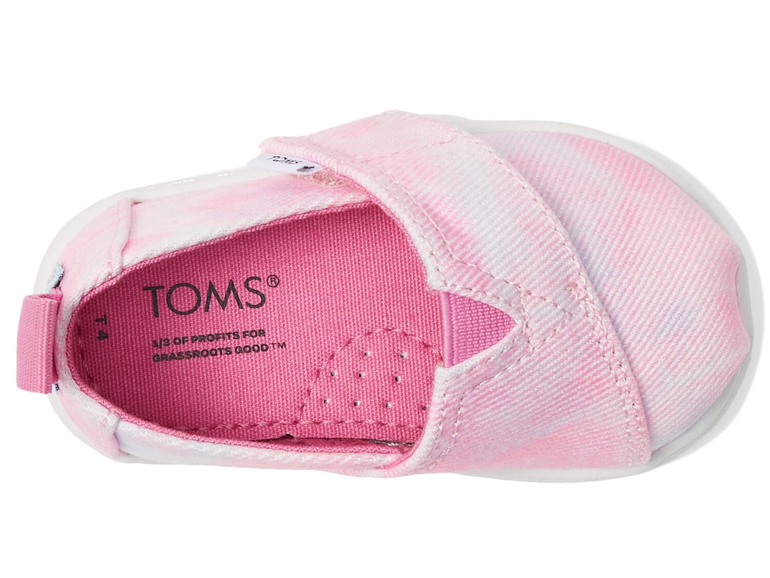 

Лоферы TOMS Kids Tiny Alpargata Multi Tie-Dye Twill (Toddler/Little Kid)