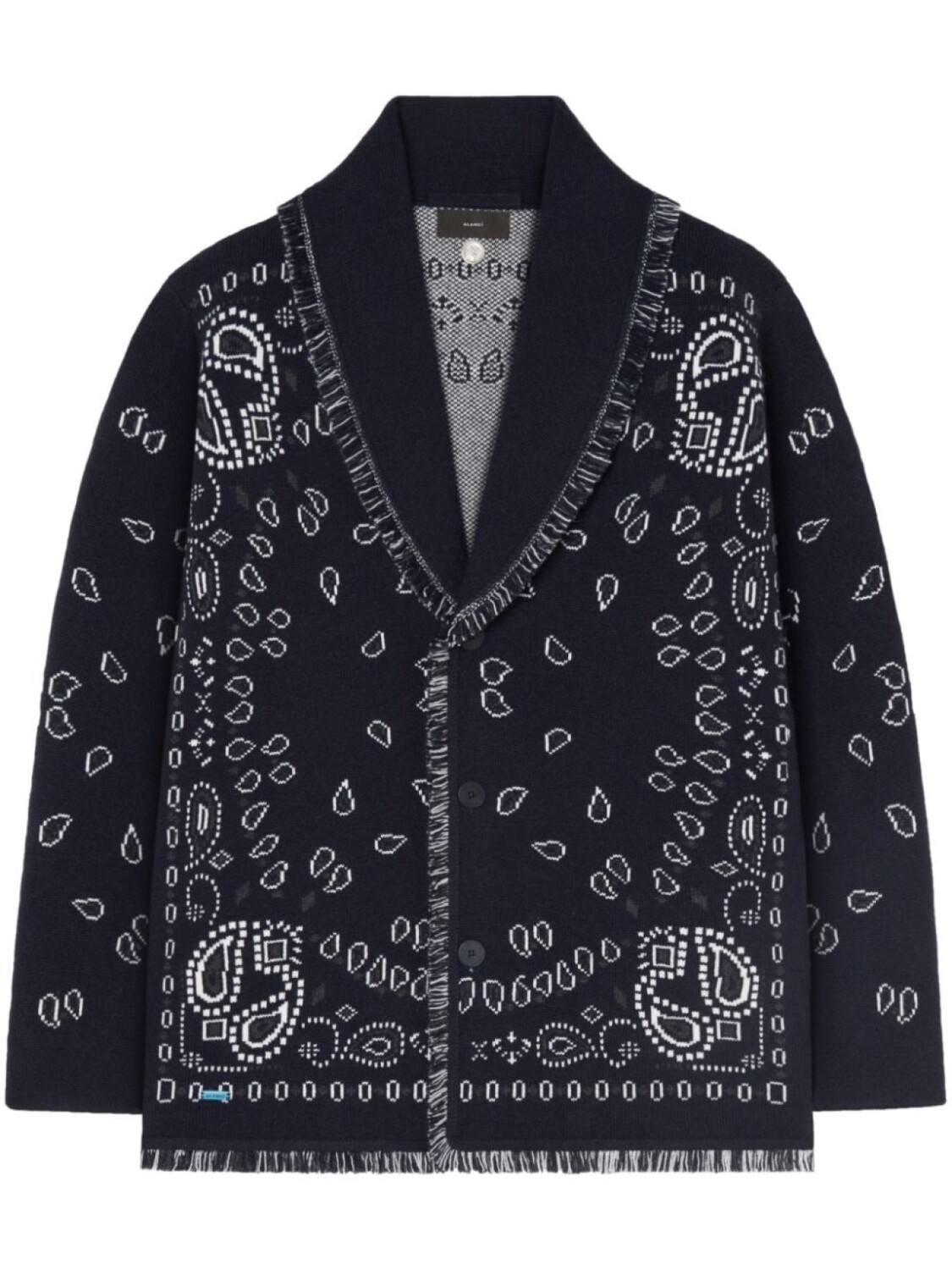 

Alanui кашемировый кардиган Bandana Jacquard, синий