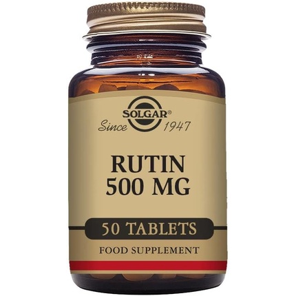 цена Solgar Рутин, таблетки 500 мг, цитрусовый биофлавоноид, предотвращает расщепление витамина С, веганский, без глютена, кошерный, 50 шт.