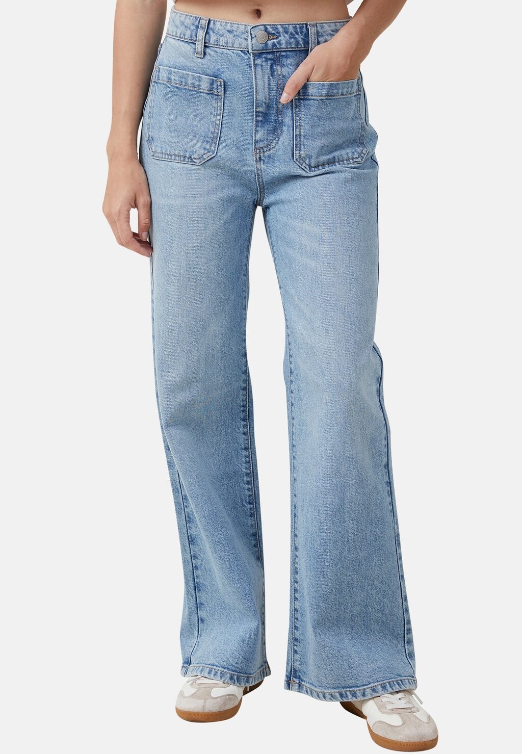 

Джинсы-клеш Stretch Asia Fit Cotton On, цвет bells blue pockets