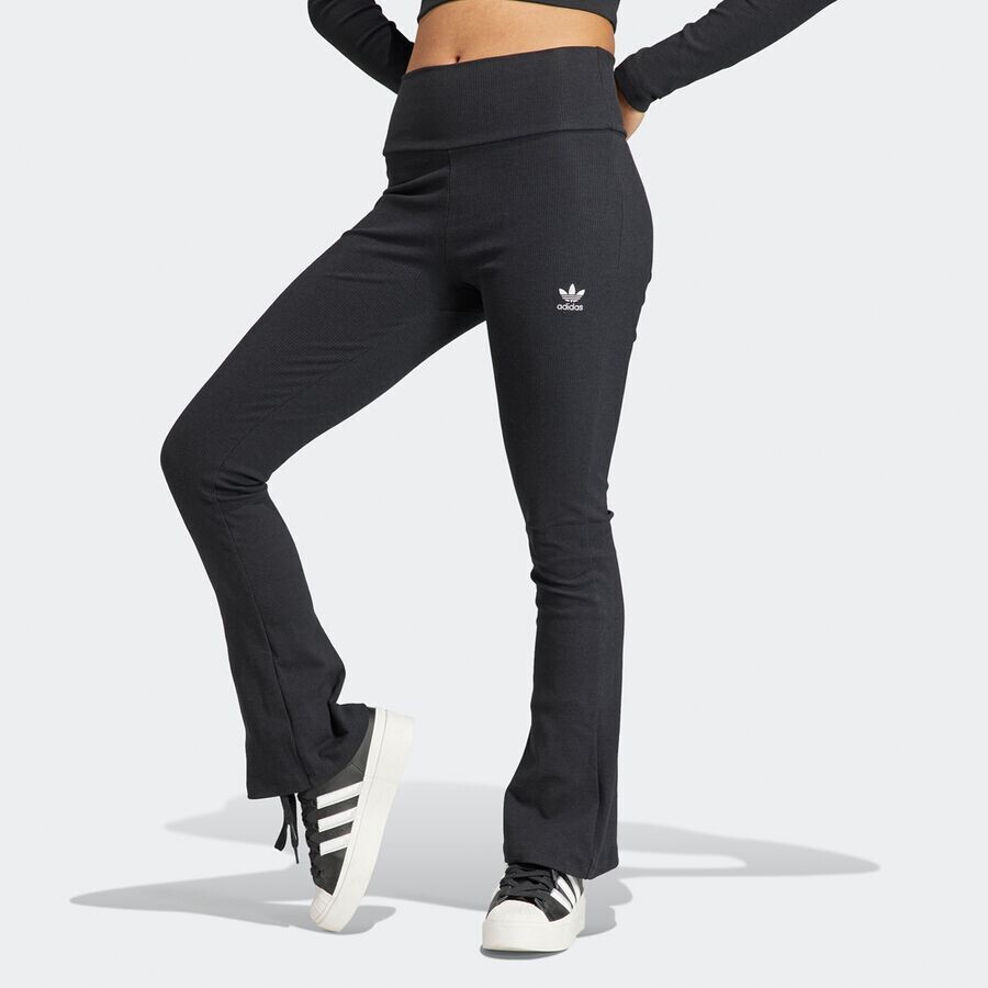 

Расклешенные леггинсы в рубчик Essentials adidas Originals, цвет black