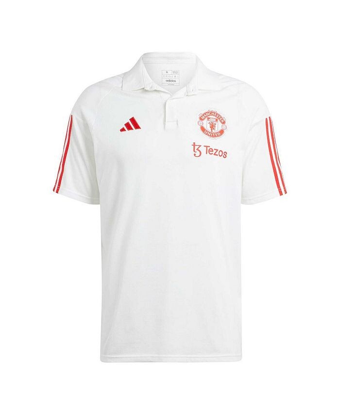 

Мужская белая рубашка-поло для тренировок Manchester United 2023/24 adidas, белый