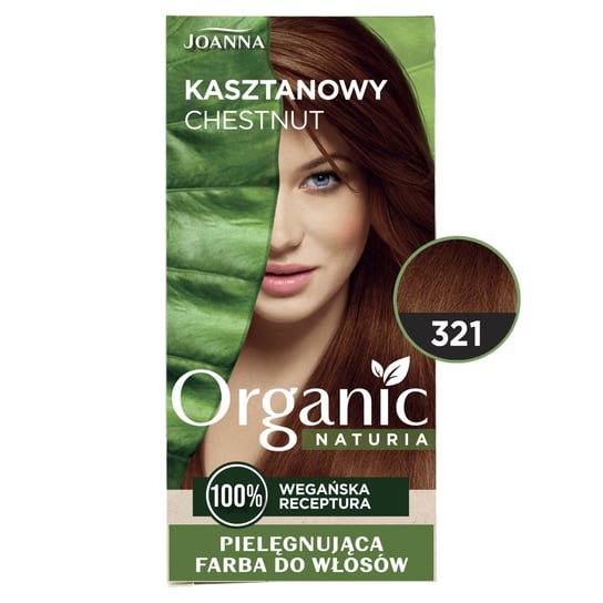 Джоанна, Naturia Органическая ухаживающая краска для волос 321 Каштан, Joanna