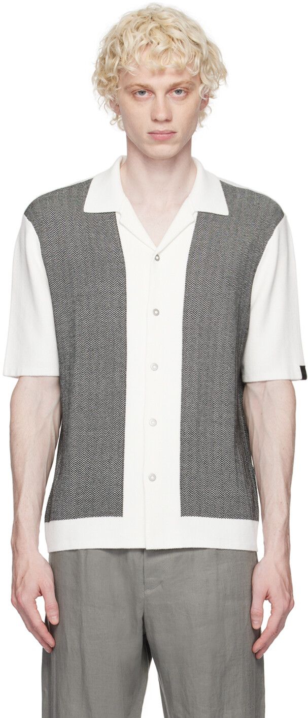 

rag &bone Бело-черная рубашка Avery rag & bone