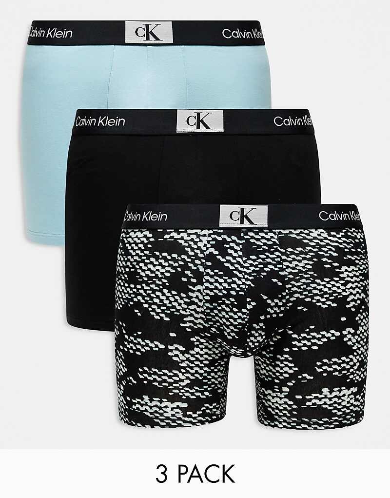 

Calvin Klein – CK 96 – Комплект из 3 пар хлопковых боксеров в 3 разных цветах