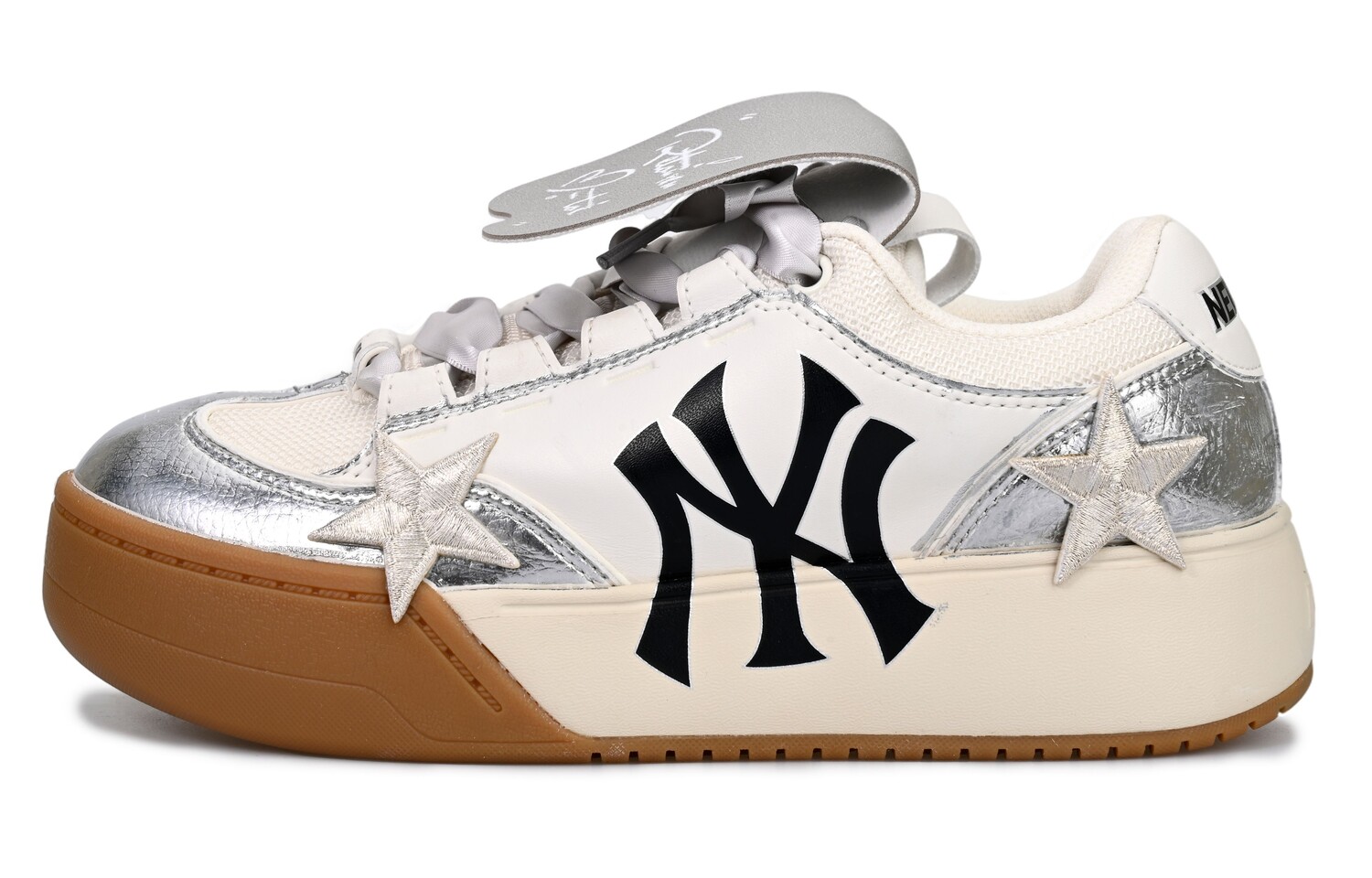 

Кроссовки MLB Chunky Wide Skateboarding Shoes Unisex Low-top Silver, серебряный