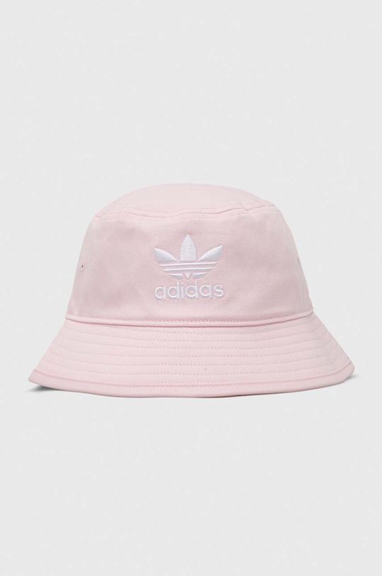Хлопчатобумажная шапка adidas Originals, розовый
