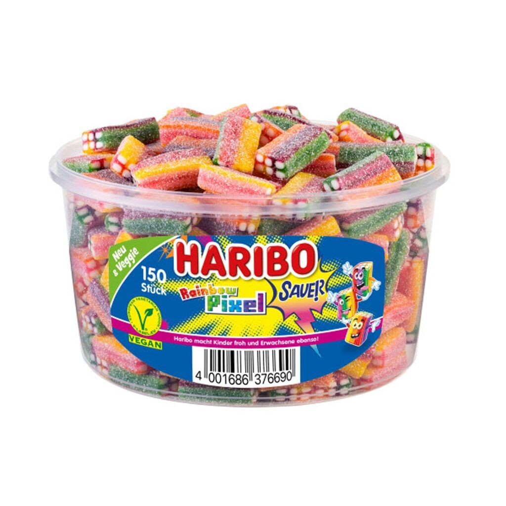 

Жевательная резинка Haribo Rainbow Pixel кисло-овощно-фруктовая кондитерские кусочки 1200г