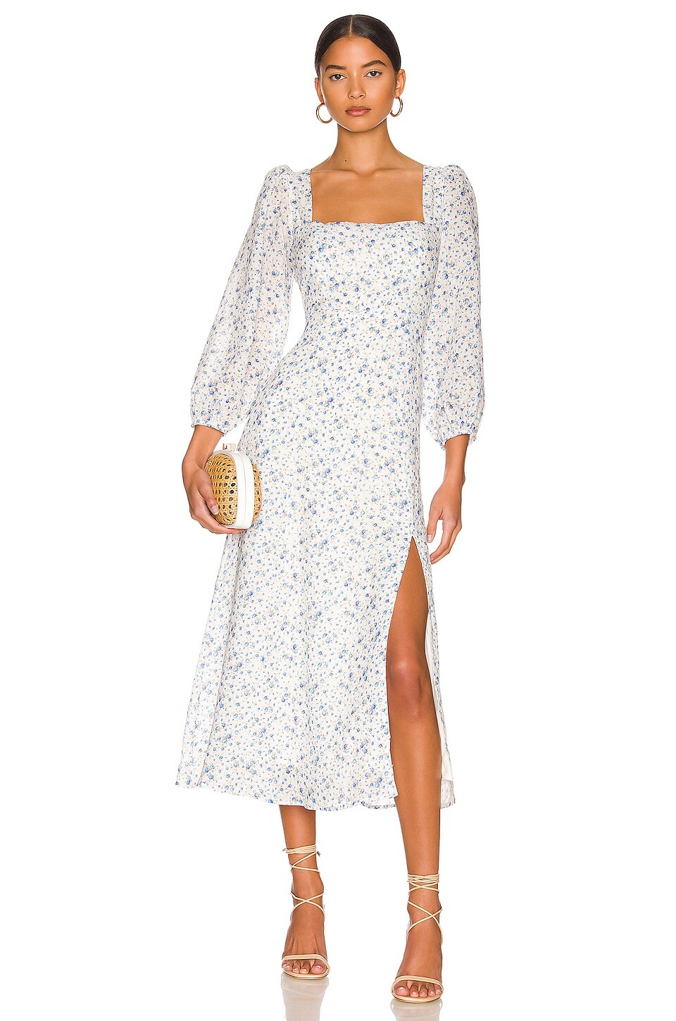 

Платье ASTR the Label Audette, цвет Blue White Ditsy