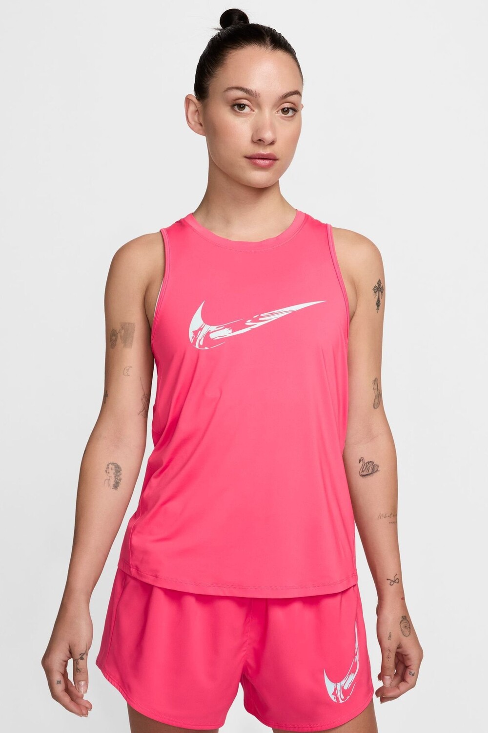 

Майка для бега с принтом dri fit и одним логотипом Nike, розовый