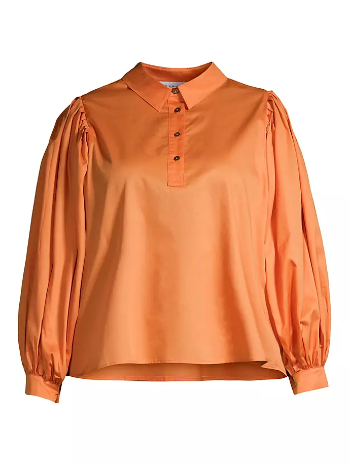 

Хлопковая рубашка больших размеров Lois Harshman, Plus Size, цвет persimmon