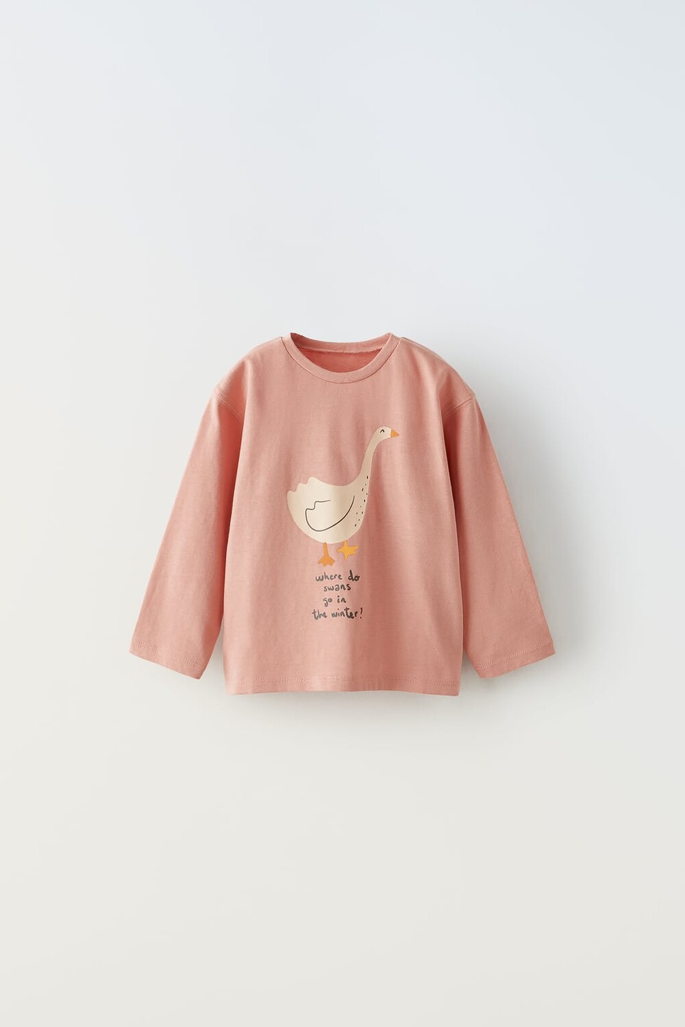 

Футболка с животными ZARA, светло-розовый