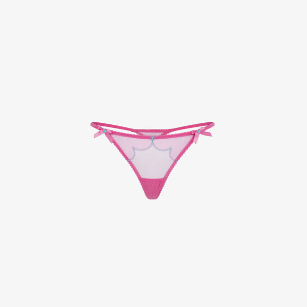 

Стринги Lorna из сетки с низкой посадкой и бантом Agent Provocateur, розовый