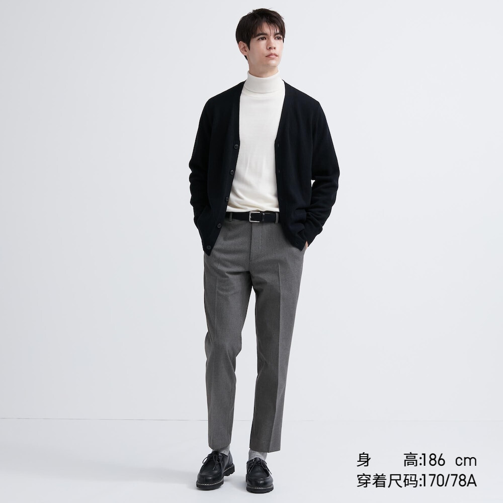 

Брюки Uniqlo Heattech узкие длинные повседневные, сине-серый