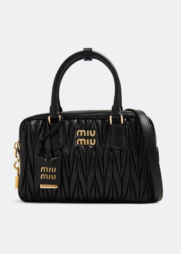 

Сумка Miu Miu Matelassé Nappa Leather Top-Handle, черный