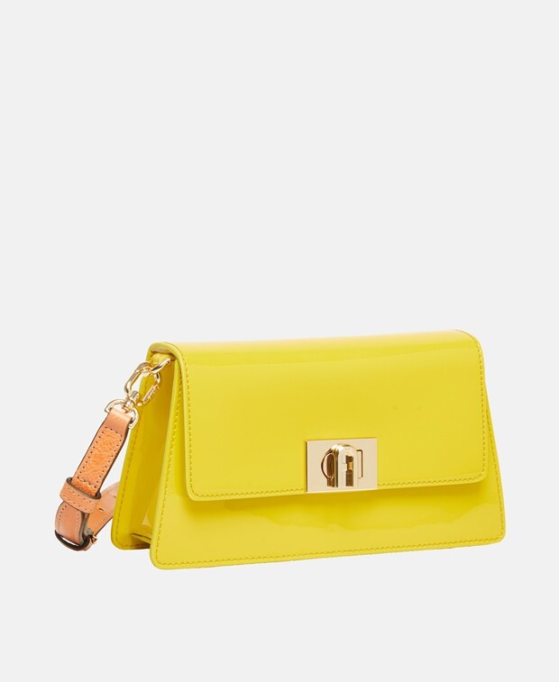 

Кожаная сумка-мессенджер Furla, желтый
