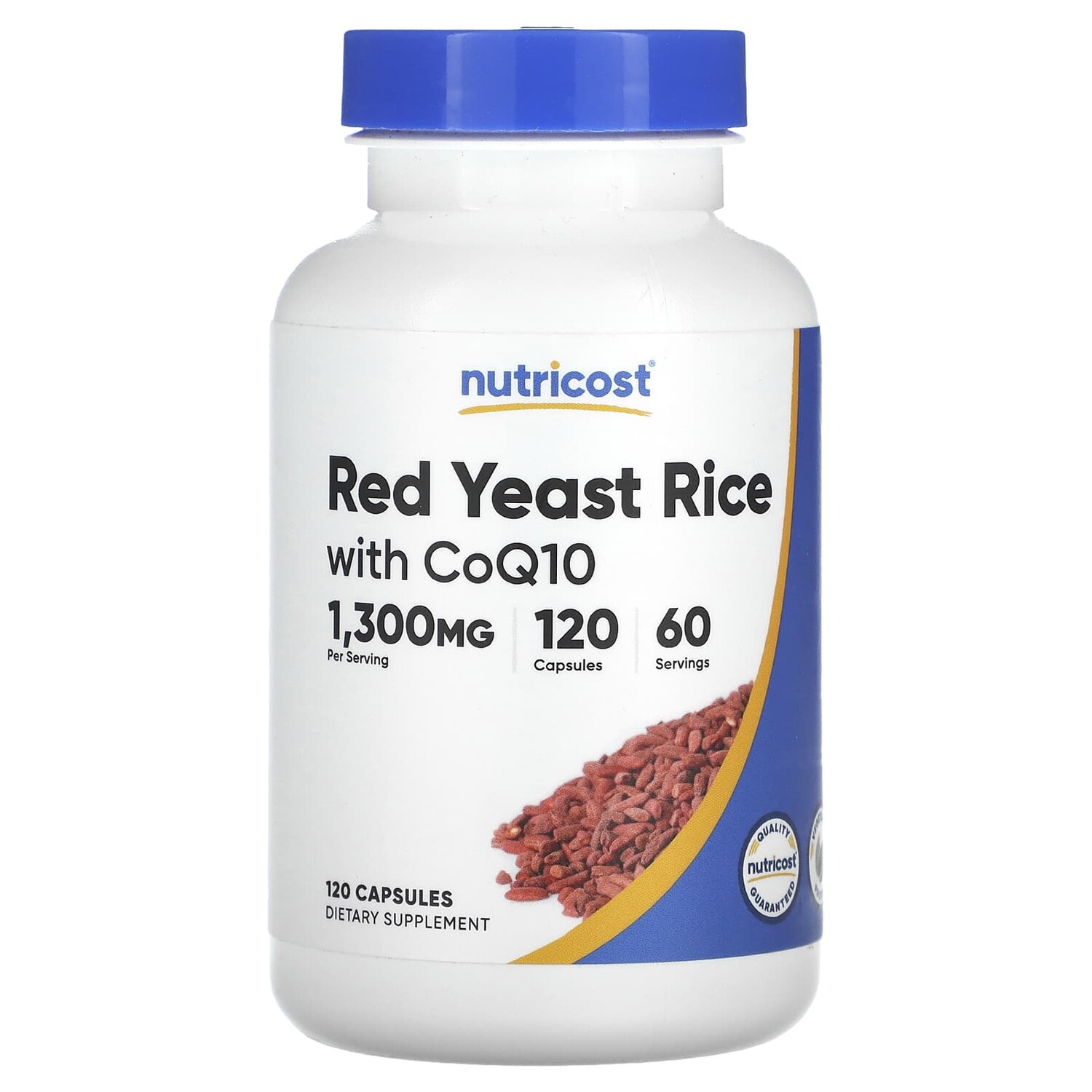 

Красный ферментированный рис с коэнзимом Q10, 650 мг, 120 капсул, Nutricost