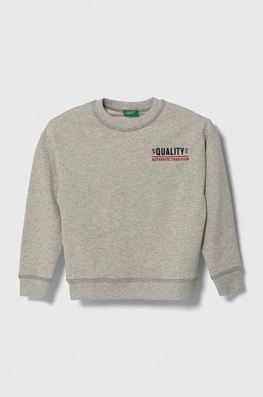 

United Colors of Benetton Детская хлопковая толстовка, серый