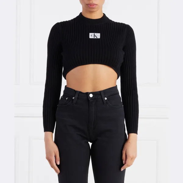 

Укороченный свитер Calvin Klein, черный