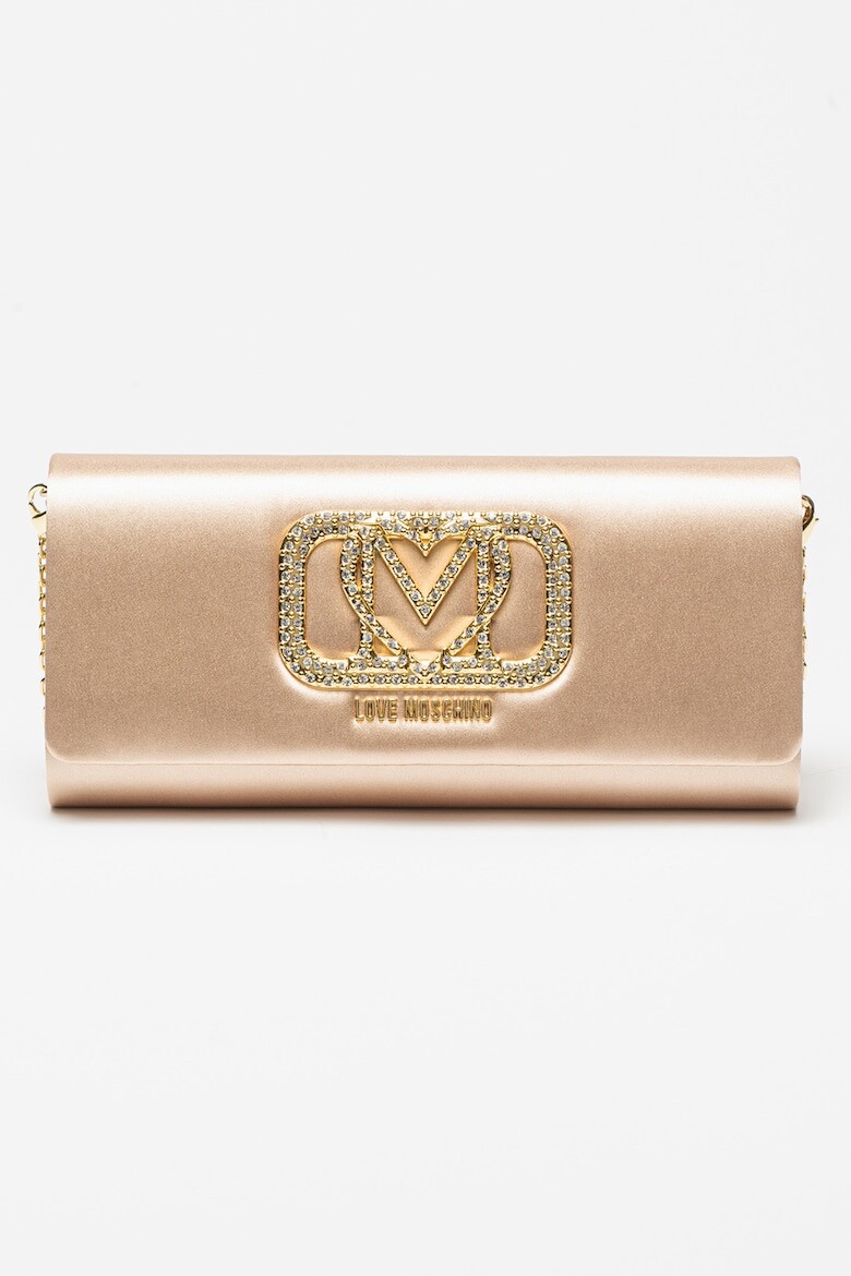 

Клатч из экокожи с декоративными камнями Love Moschino, желтый