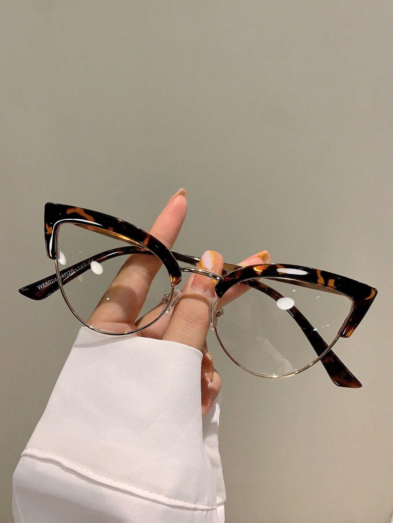 Женские разноцветные оптические очки «кошачий глаз» без оправы