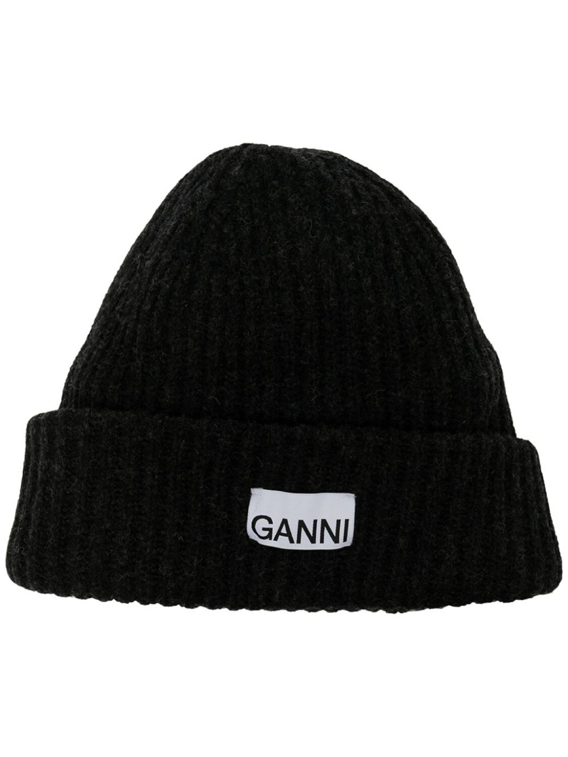 

GANNI шапка бини в рубчик, черный