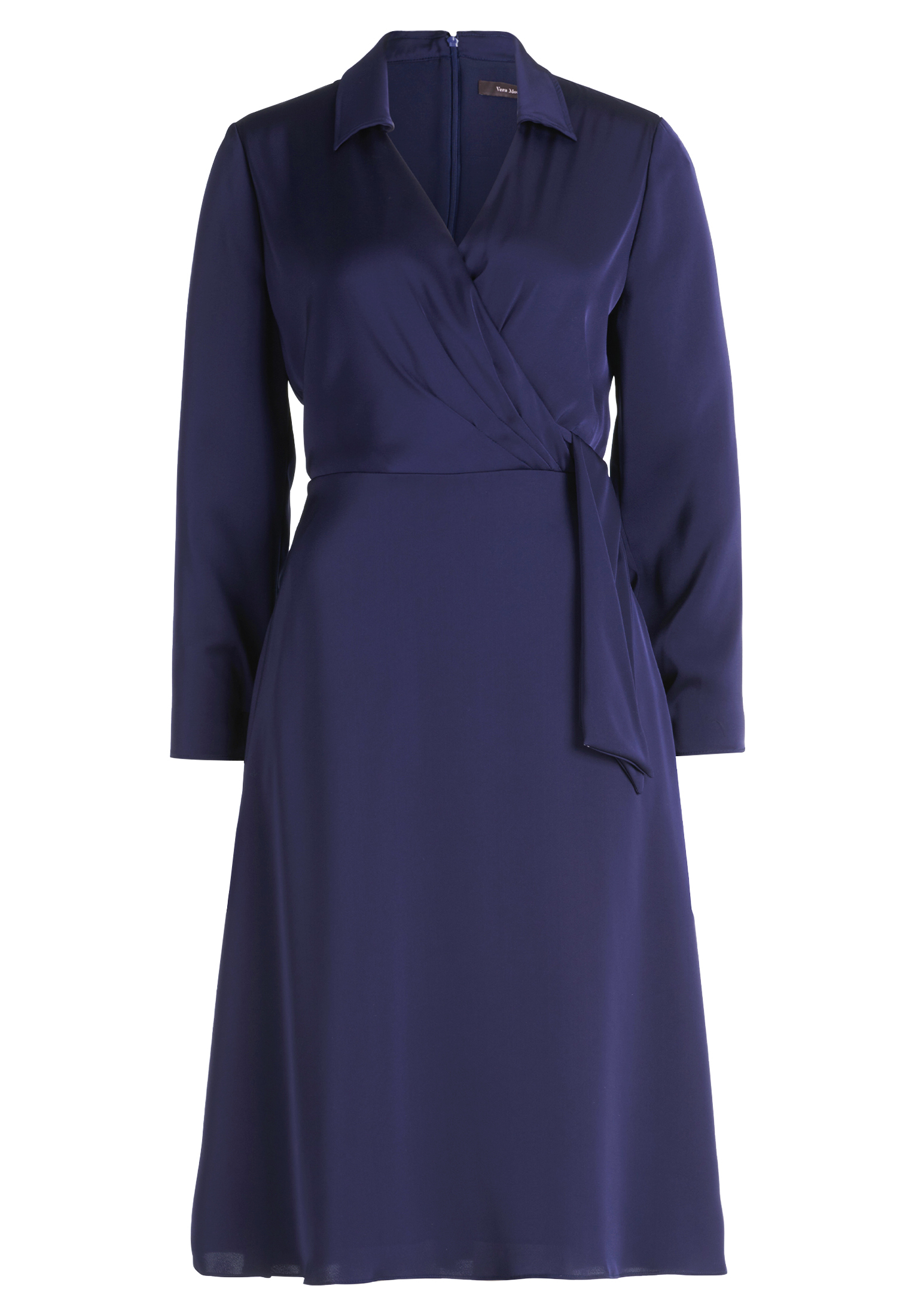 Платье Vera Mont Cocktail mit Kragen, темно-синий платье vera mont cocktail темно фиолетовый
