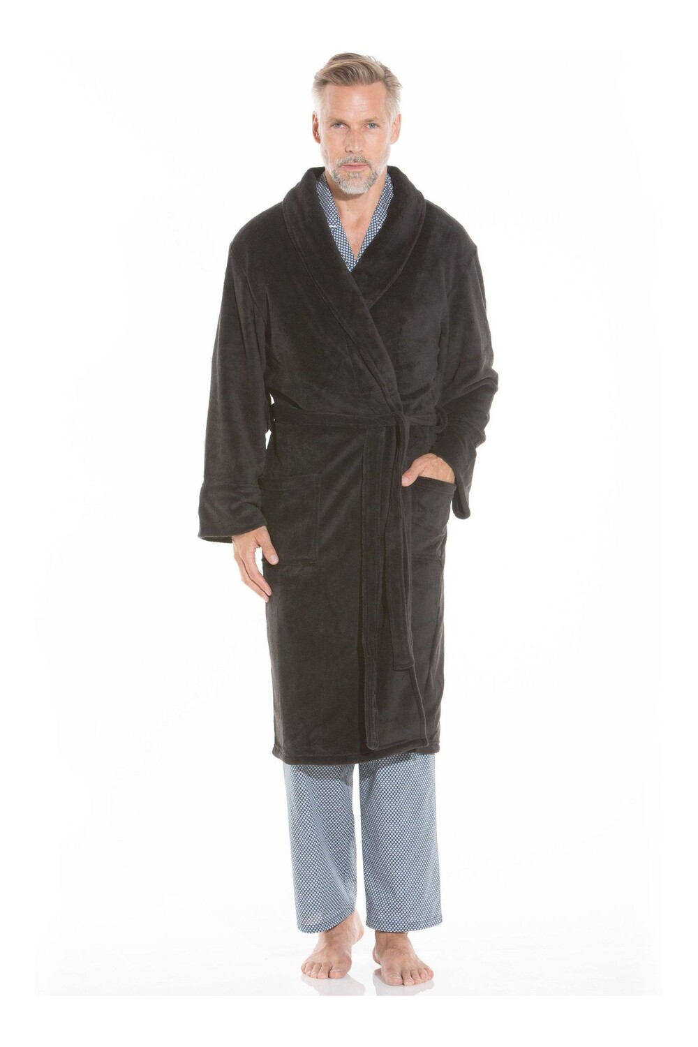 

Черный флисовый халат Savile Row Co Savile Row Company, черный