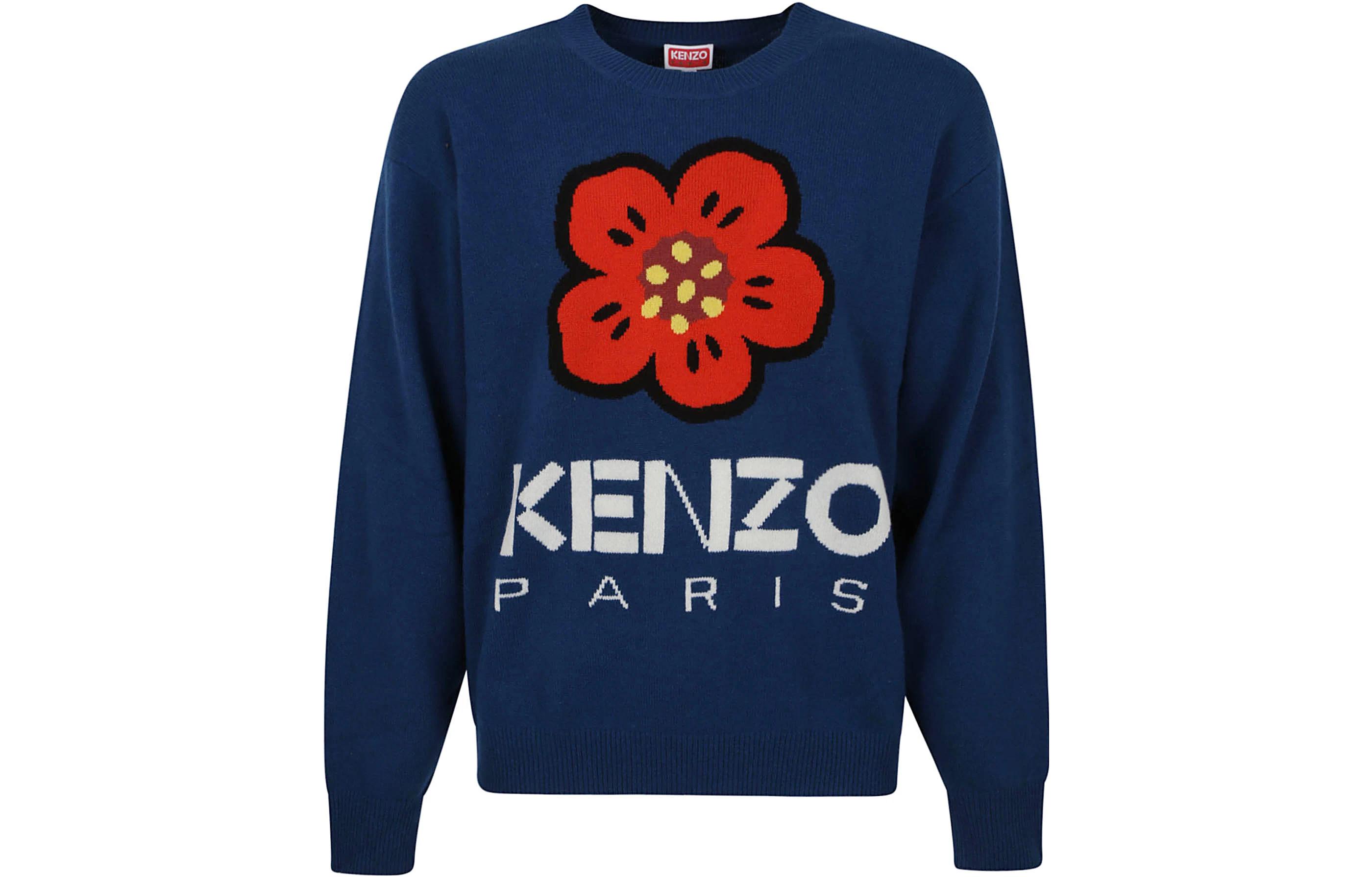 

Свитер мужской Kenzo Boke Flower Intarsia-Knit, синий